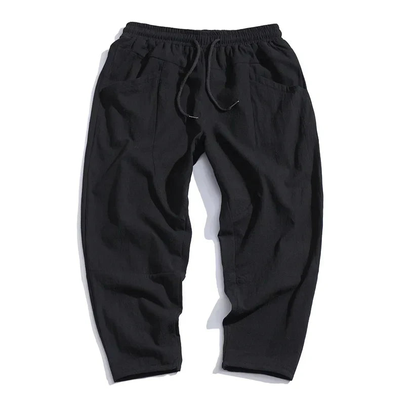 Liam | Relaxed Cropped Linen Trousers