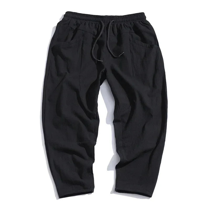 Liam | Relaxed Cropped Linen Trousers