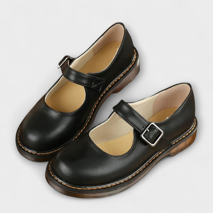 Evelyn | Classic Leather Mary Janes