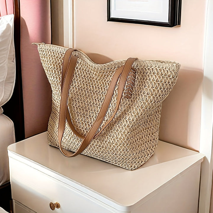 Sacha | Woven Straw Tote Bag
