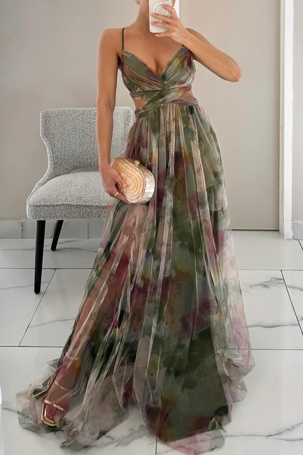 Isabella | Flowy Floral Print Maxi Dress