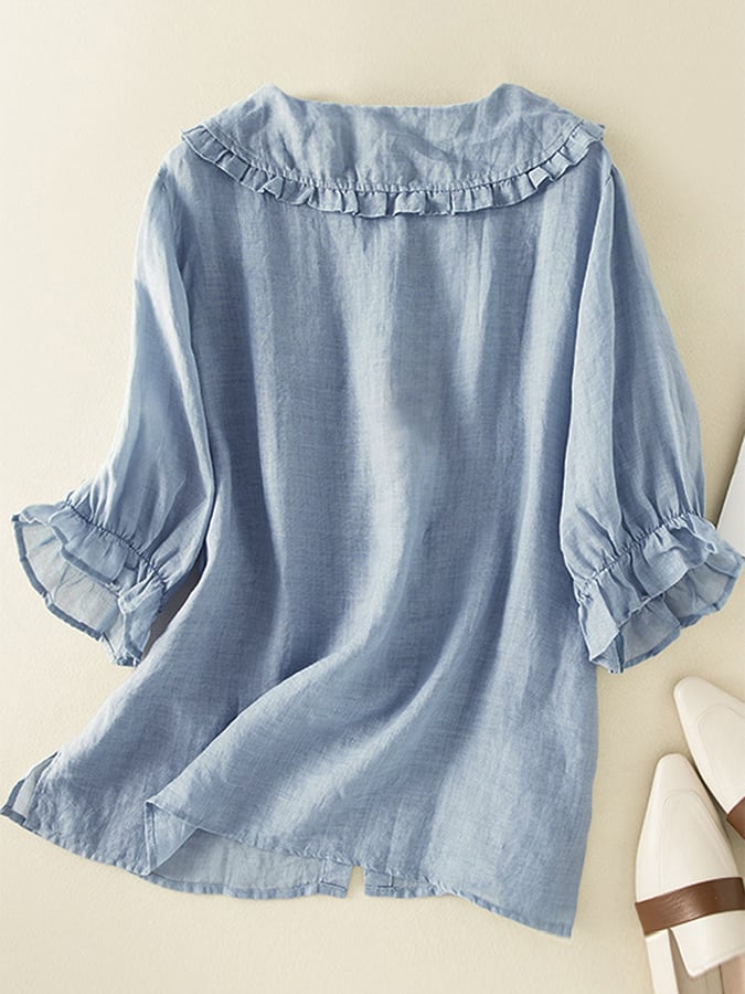 Ivy | Loose-Fit Ruffle Blouse