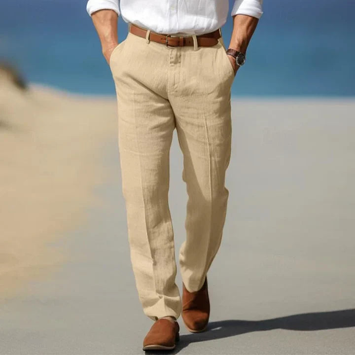 Jason | Relaxed Linen Summer Trousers