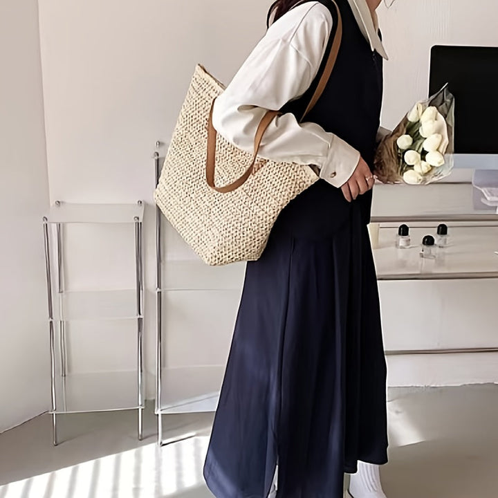 Sacha | Woven Straw Tote Bag