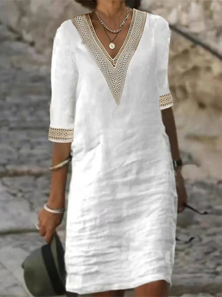 Ella | Casual V‑Neck Relaxed Dress
