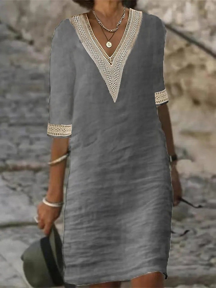 Ella | Casual V‑Neck Relaxed Dress