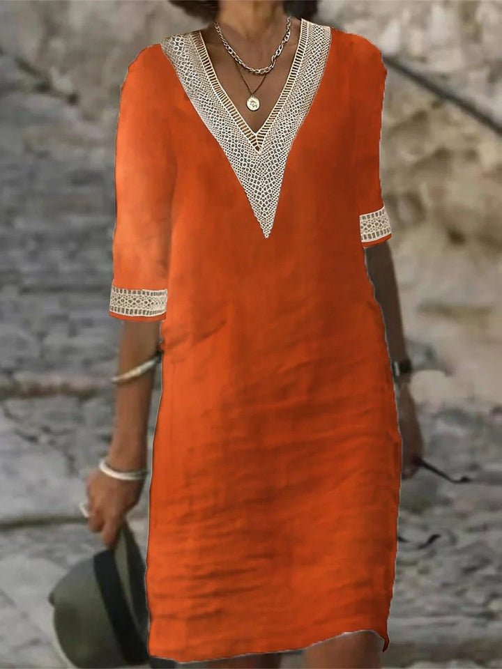 Ella | Casual V‑Neck Relaxed Dress