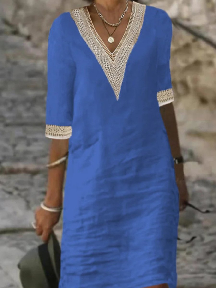 Ella | Casual V‑Neck Relaxed Dress