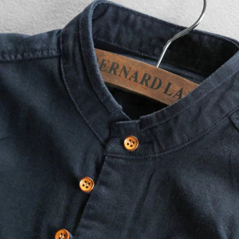 Henry | Tailored Slim Stand‑Up Collar Shirt