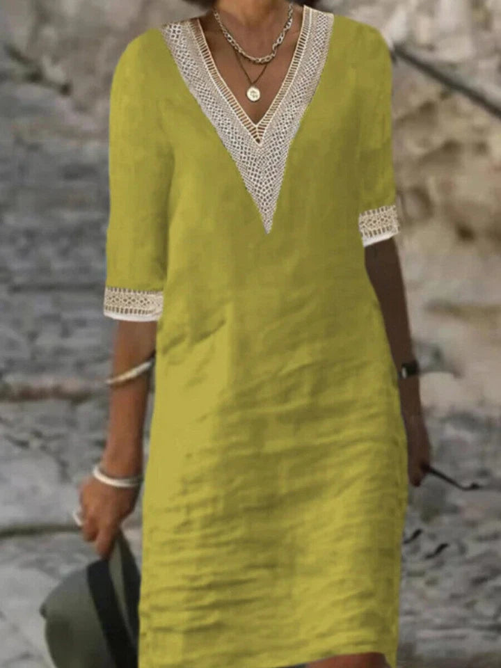 Ella | Casual V‑Neck Relaxed Dress